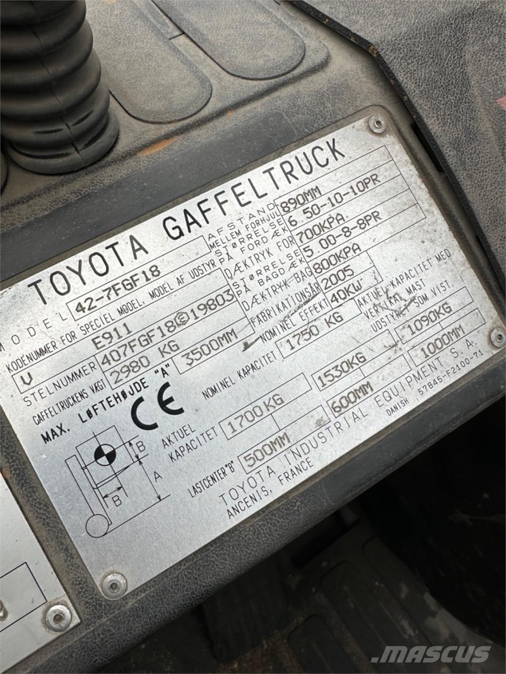 Toyota FG18 Gasstapler