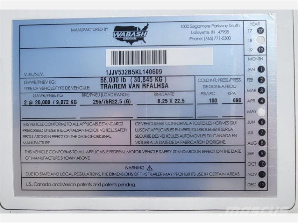 Wabash Reefer Kühlauflieger