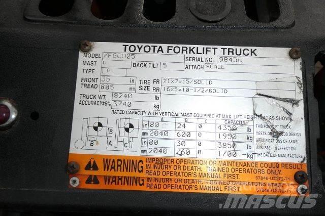 Toyota 7FGCU25 Andere Gabelstapler