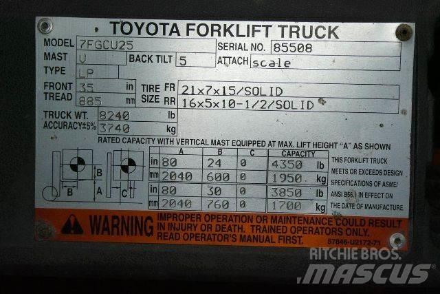 Toyota 7FGCU25 Andere Gabelstapler