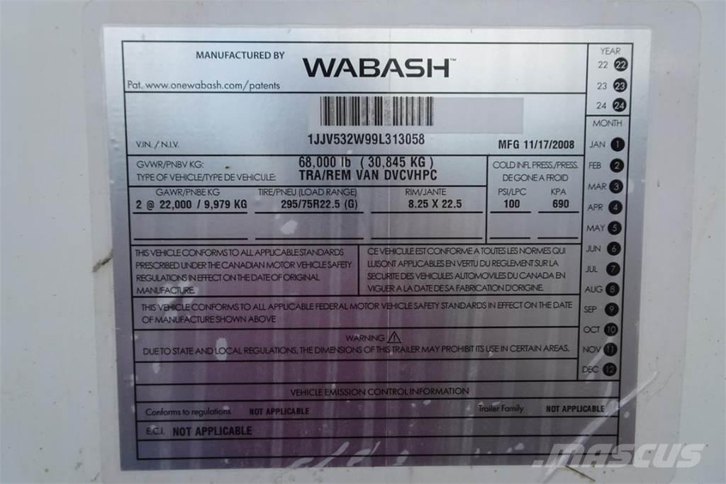 Wabash DVCVHPC Anhänger-Kastenaufbau