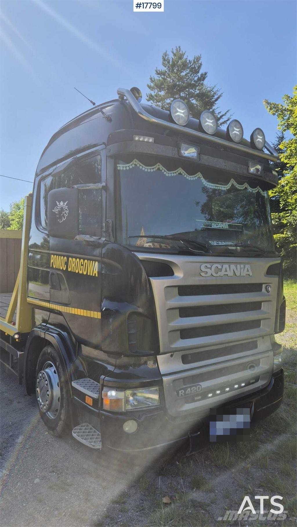 Scania R420 Pritschenwagen mit Seilwinde