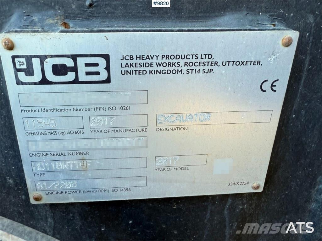 JCB Hydradig 110W Mobilbagger