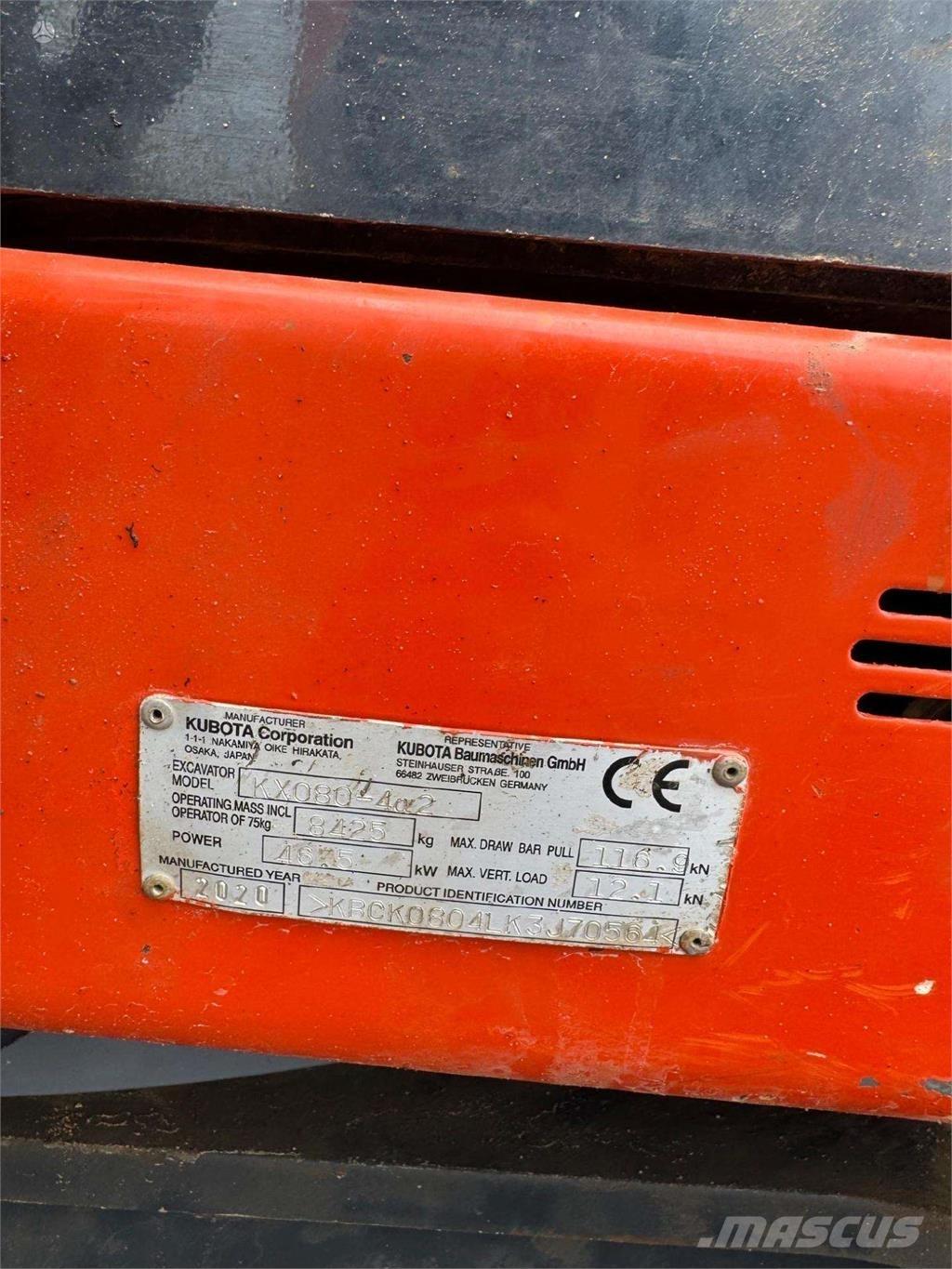 Kubota KX080-4a2 Raupenbagger