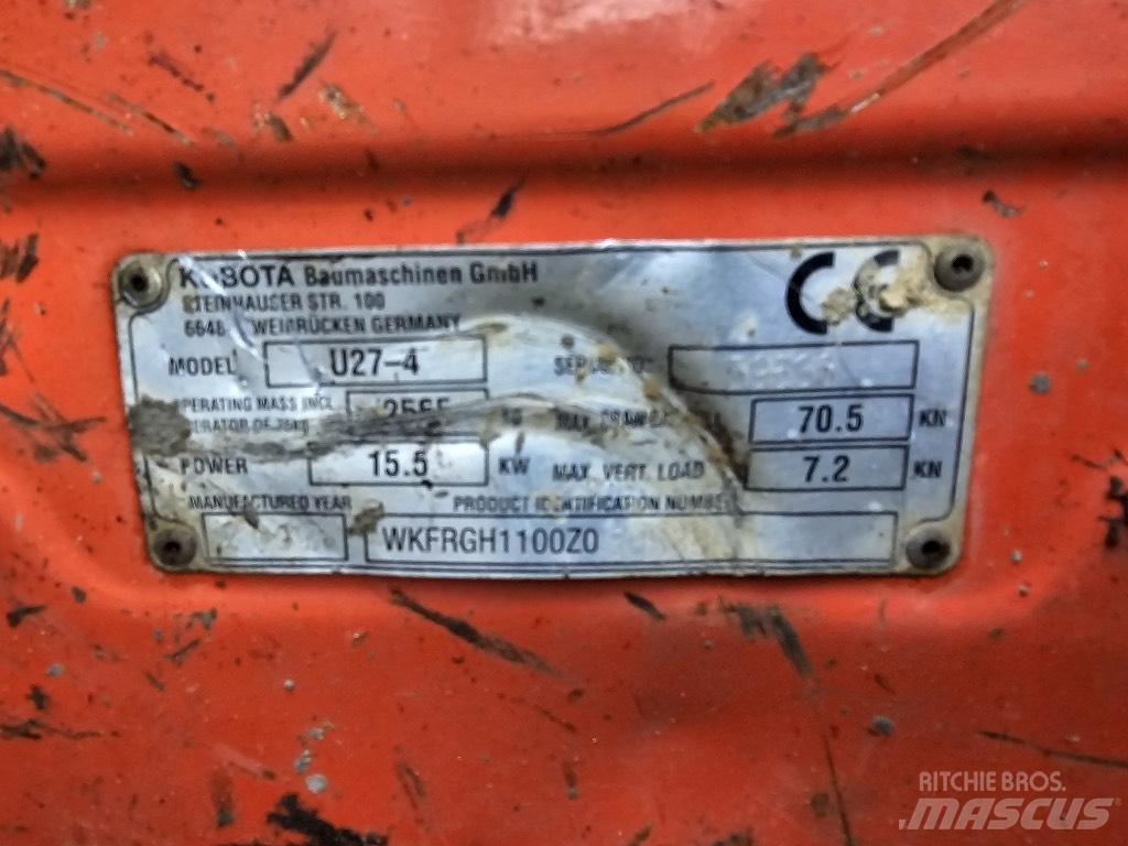 Kubota U 27-4 Minibagger < 7t