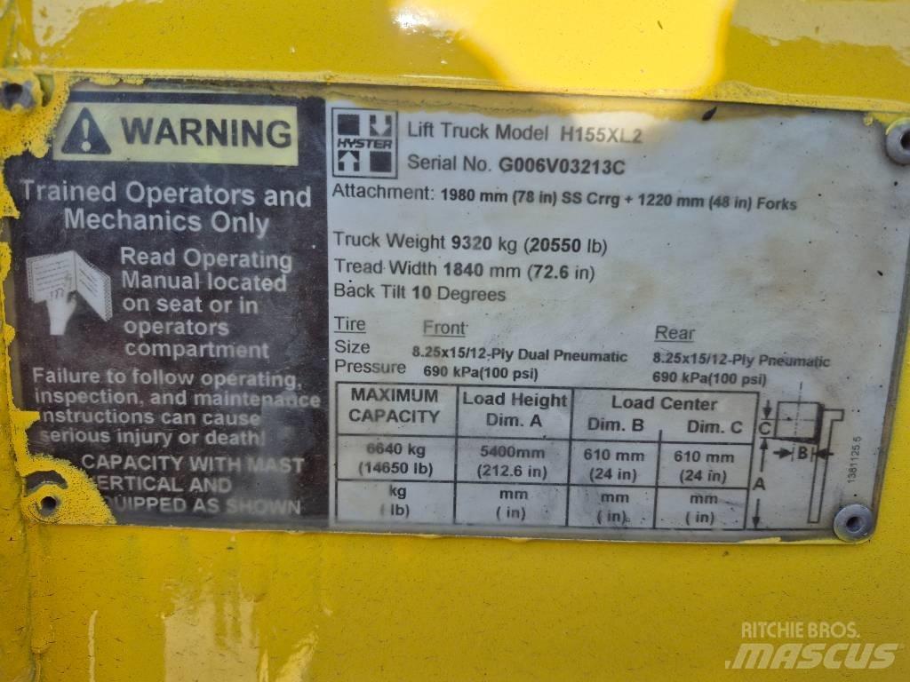 Hyster H 155 XL 2 Andere Gabelstapler