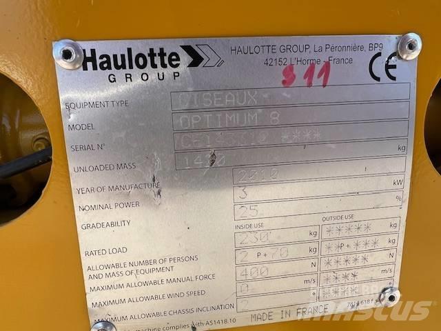 Haulotte Optimum  8 Scheren-Arbeitsbühnen