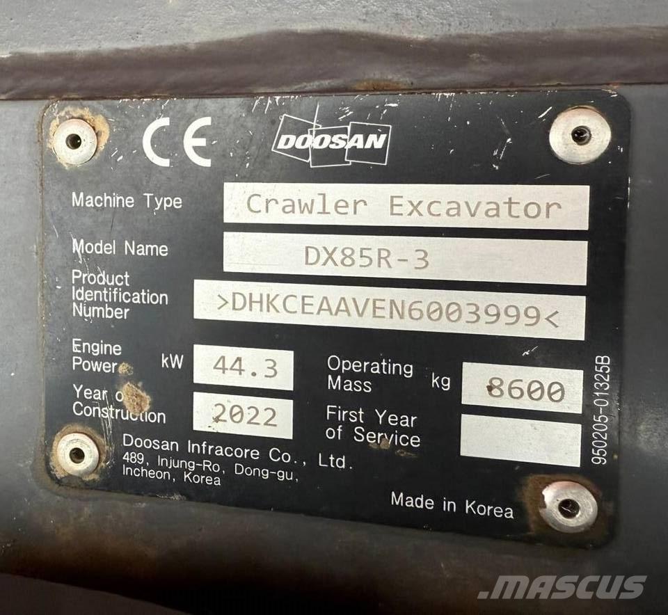 Doosan DX 85 R-3 Midibagger  7t - 12t