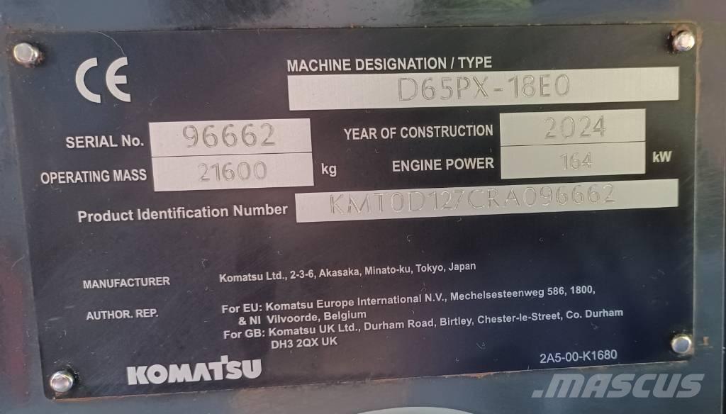 Komatsu D65PX-18E0 Bulldozer