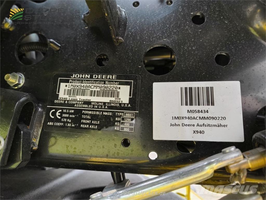 John Deere X940 Mäher