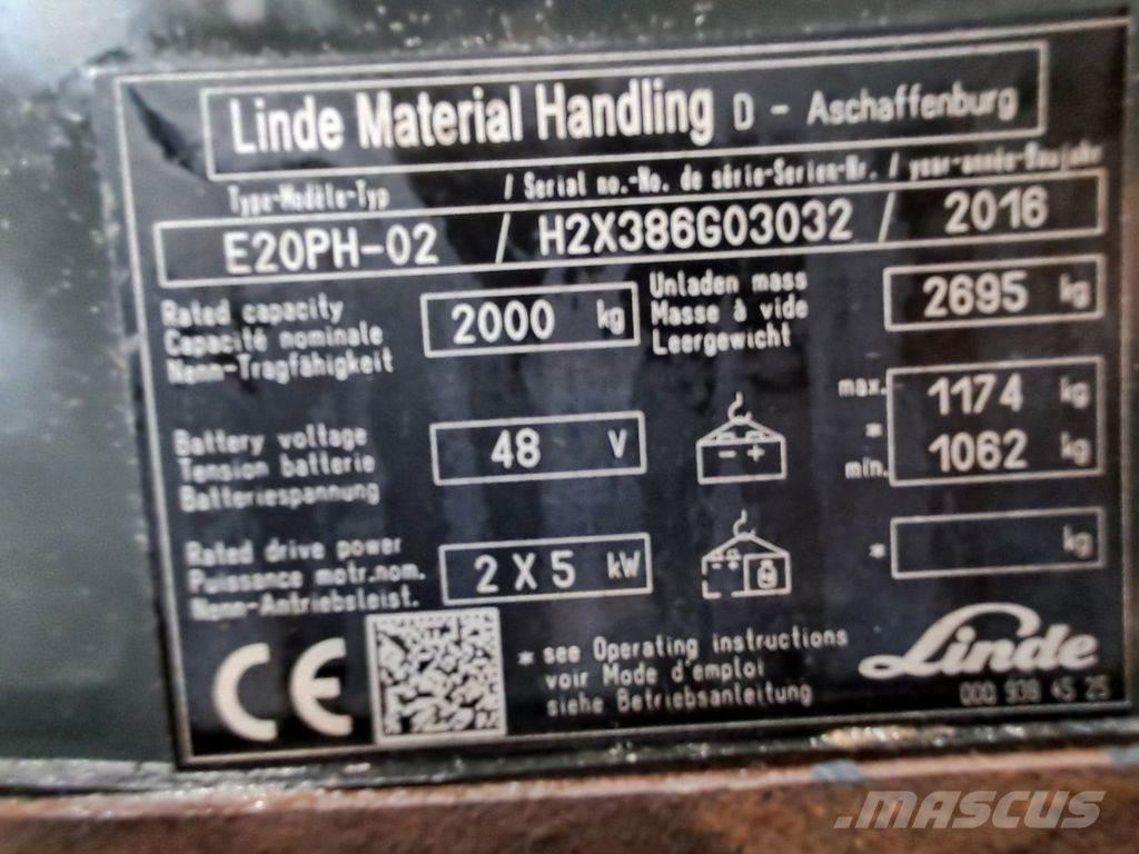 Linde E20PH-02 Elektrostapler