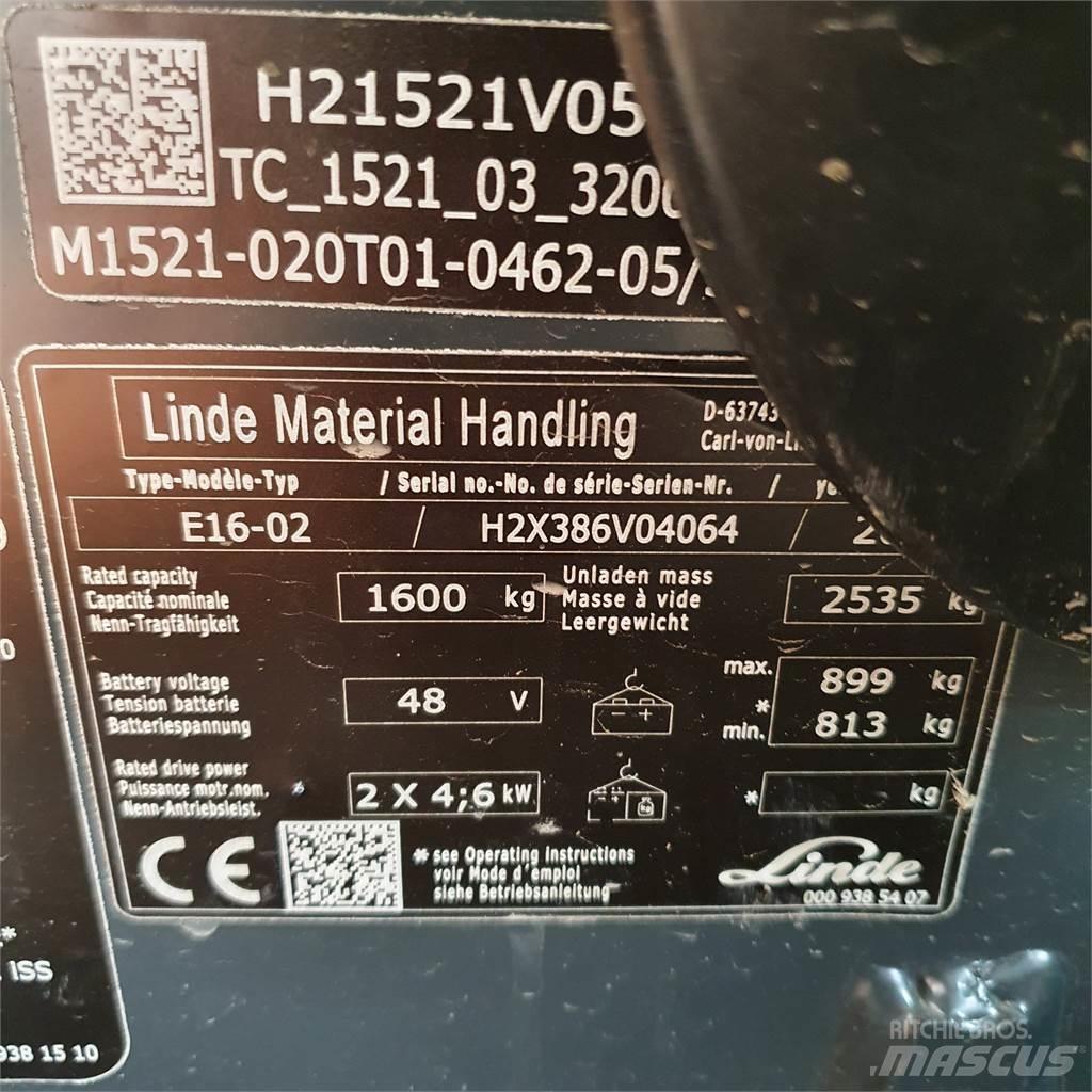 Linde E16 Elektrostapler