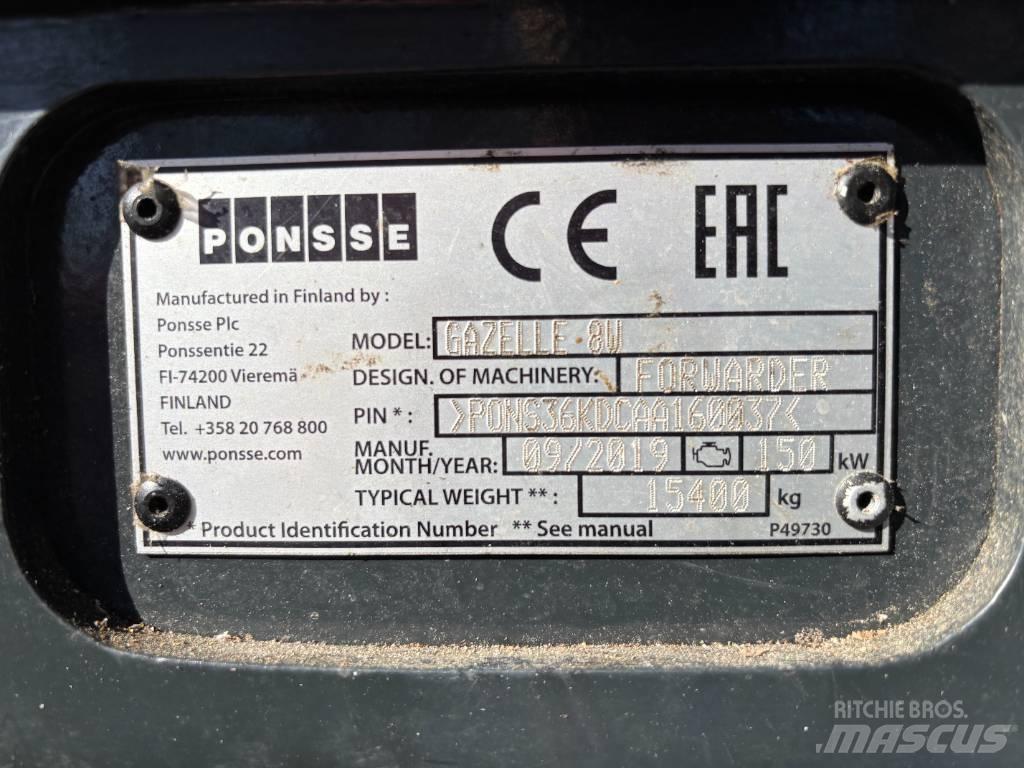 Ponsse GAZELLE 8W Harwarder