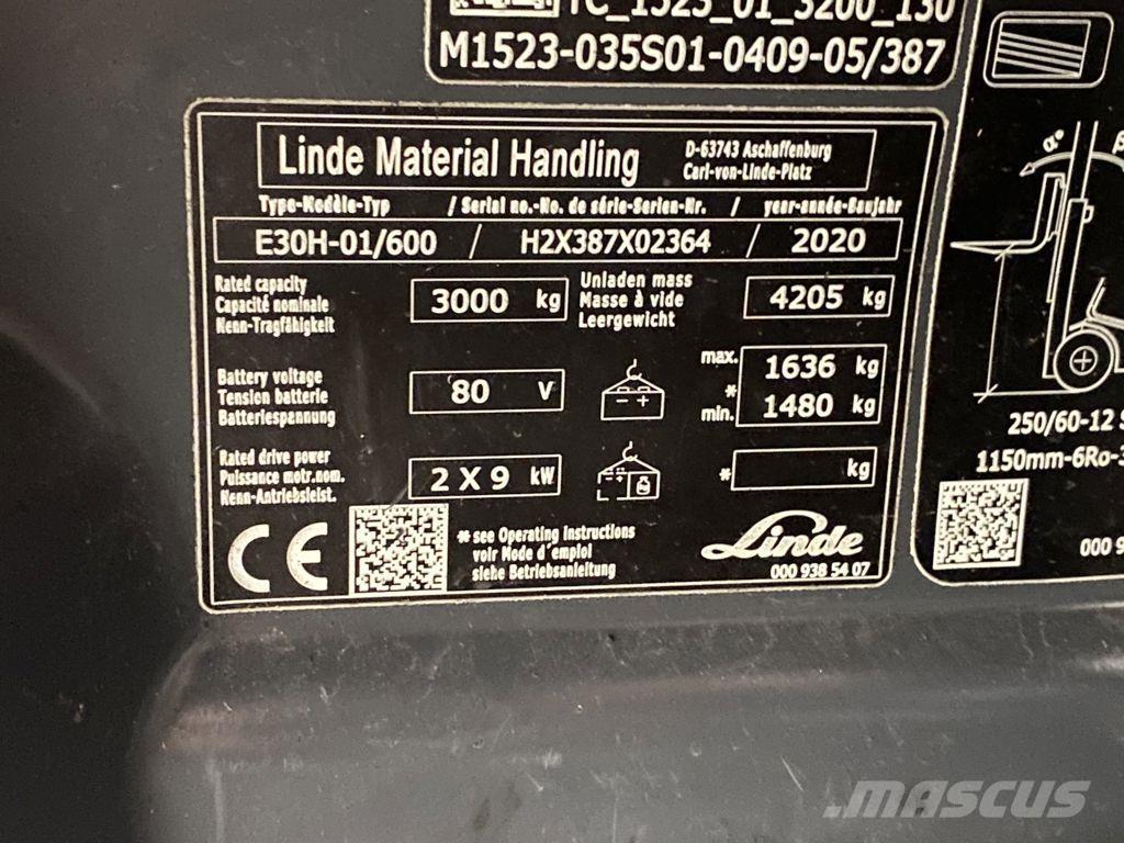 Linde E30H-01/600 Elektrostapler