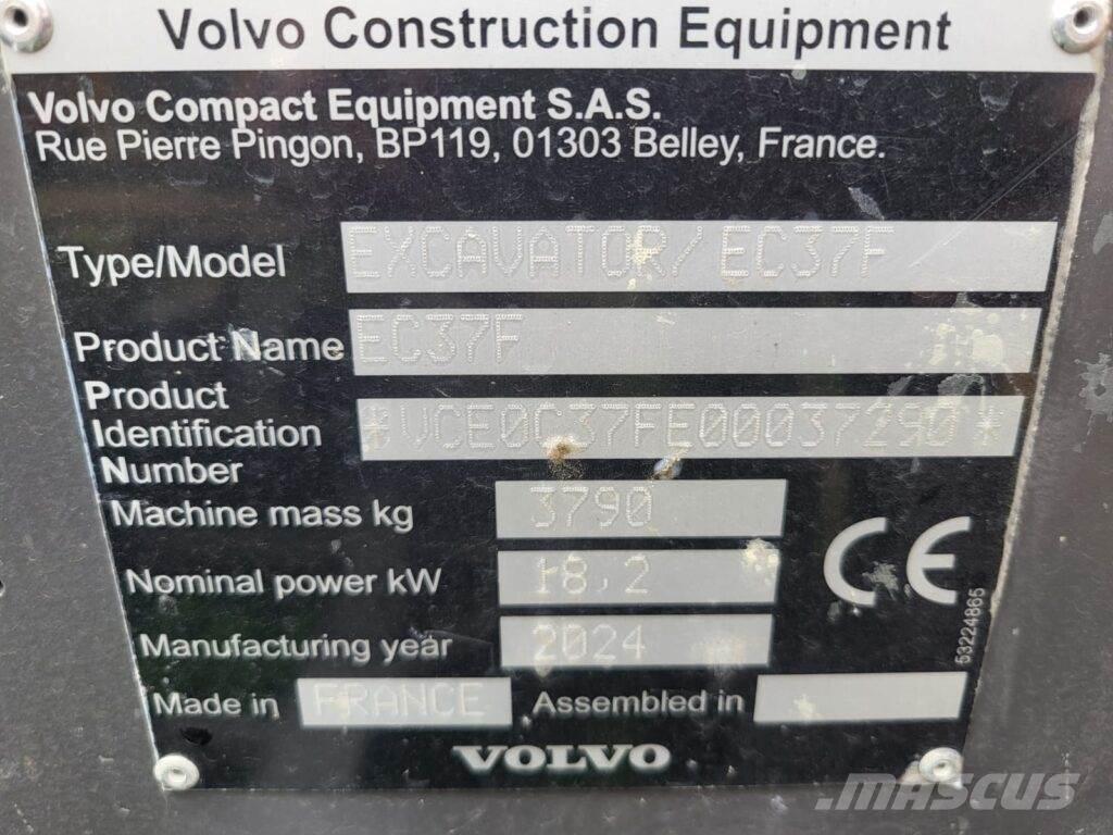 Volvo EC37F Minibagger < 7t