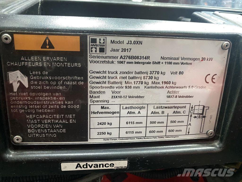 Hyster J3.0XN Elektrostapler