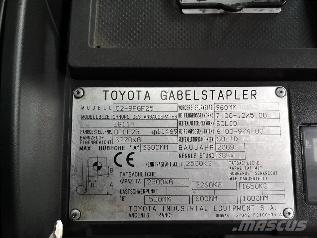 Toyota 02-8FGF25 Gasstapler