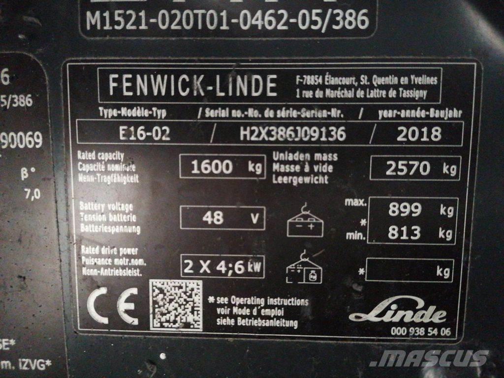 Linde E16-02 Elektrostapler