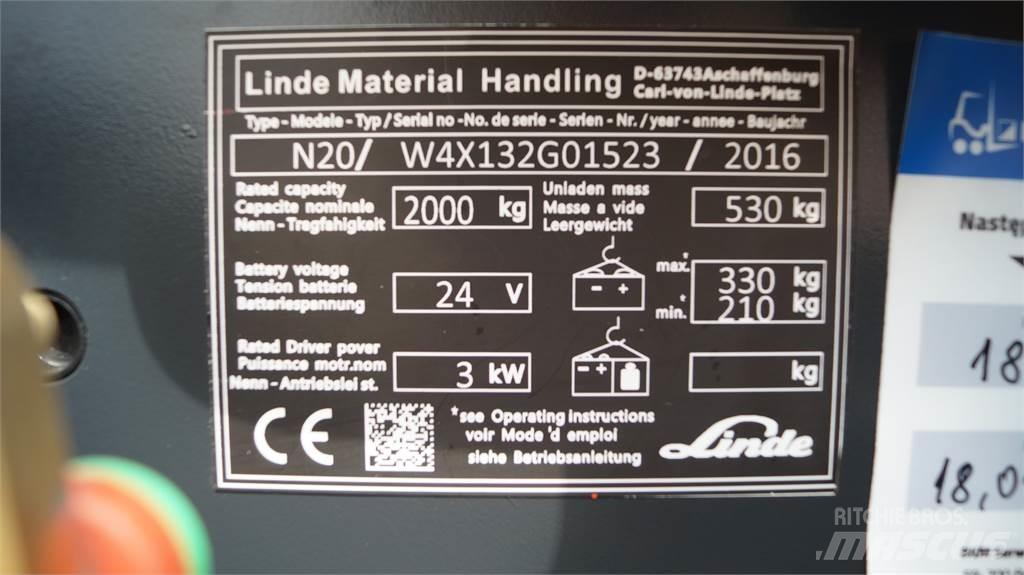 Linde N20 kurz Niederhub-Kommissionierer