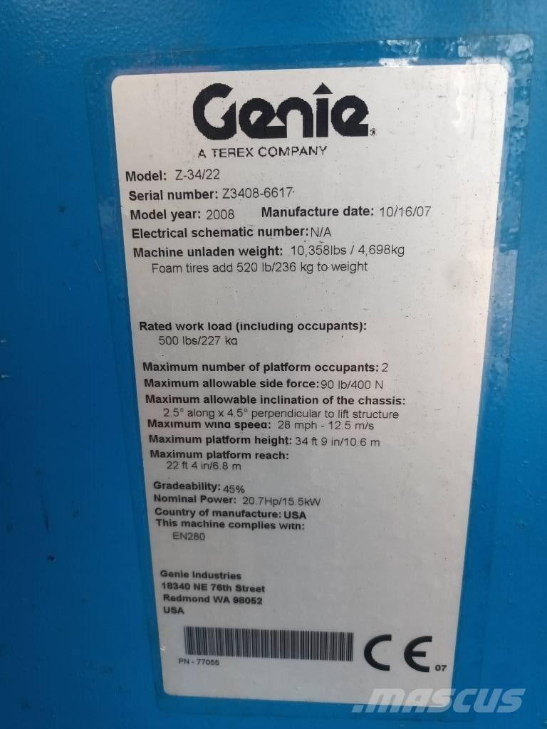 Genie Z 34/22 Gelenkteleskoparbeitsbühnen