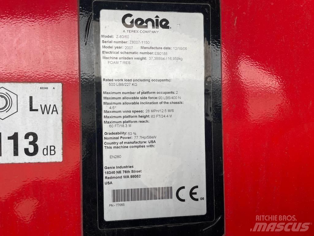 Genie Z 80/60 Gelenkteleskoparbeitsbühnen