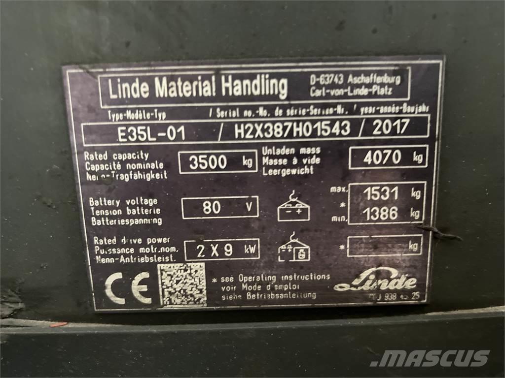Linde E35L-01 Elektrostapler