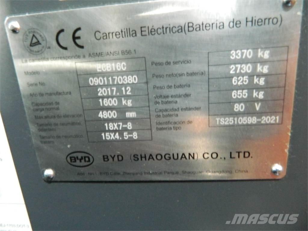 BYD ECB16C Elektrostapler