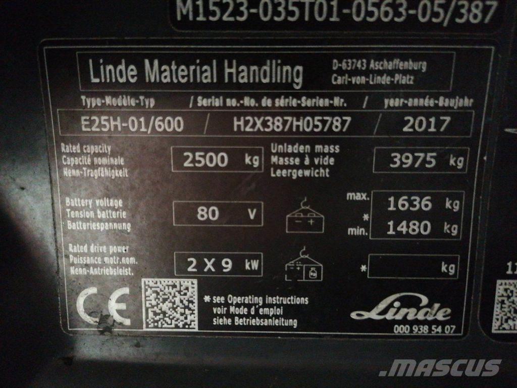 Linde E25H-01/600 Elektrostapler
