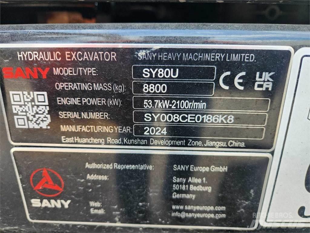 Sany SY80U Midibagger  7t - 12t