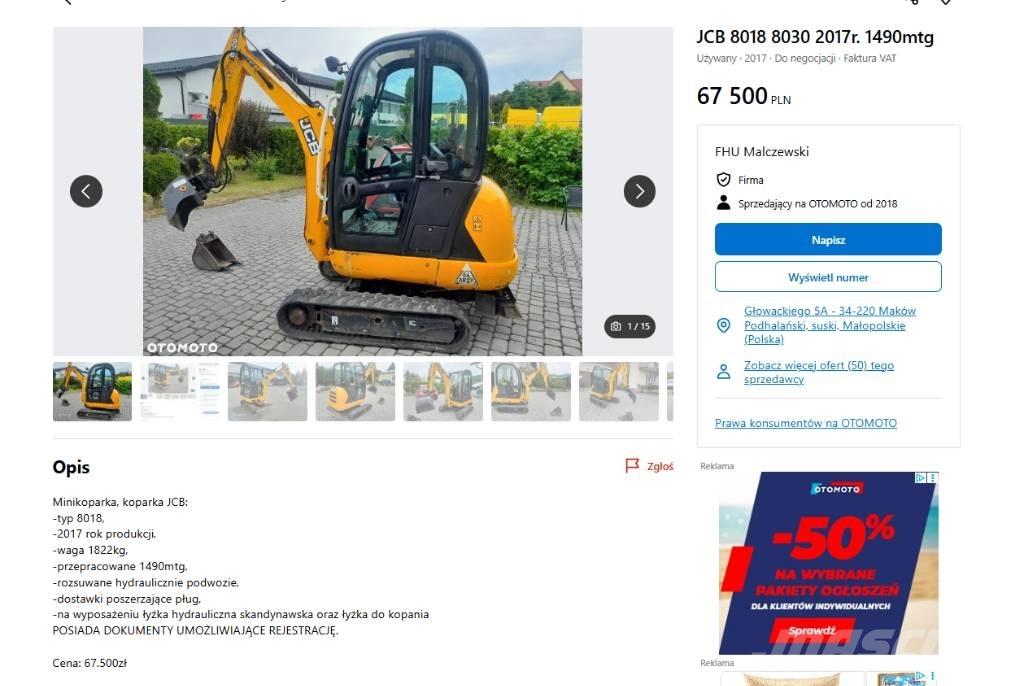 JCB 8030 Minibagger < 7t