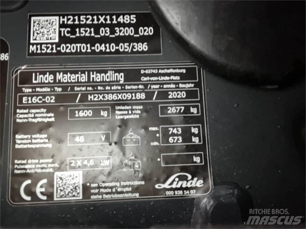 Linde E16C Elektrostapler