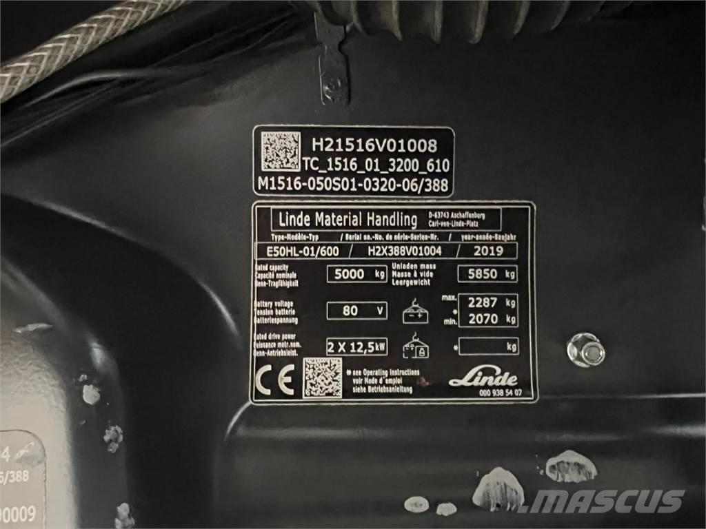 Linde E 50HL-01 Elektrostapler