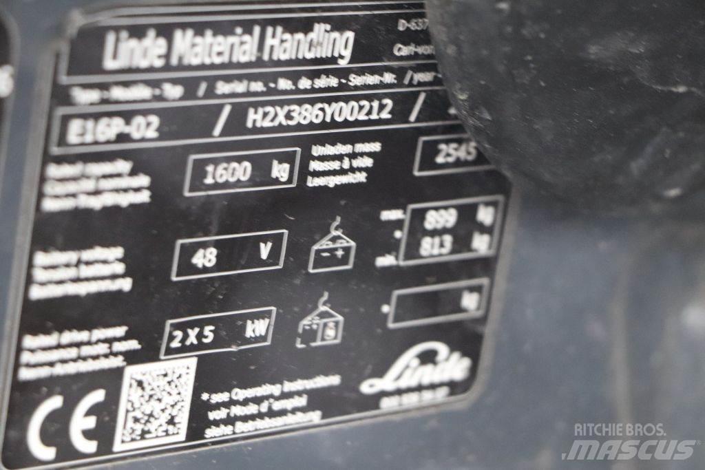 Linde E16P-02 Elektrostapler