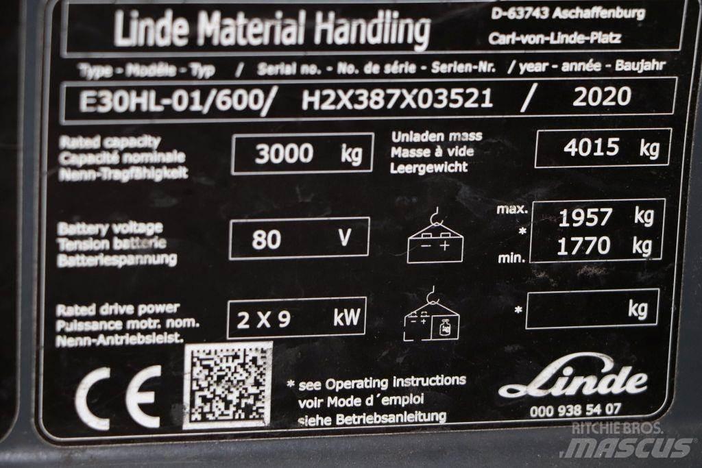 Linde E30HL-01/600 Elektrostapler