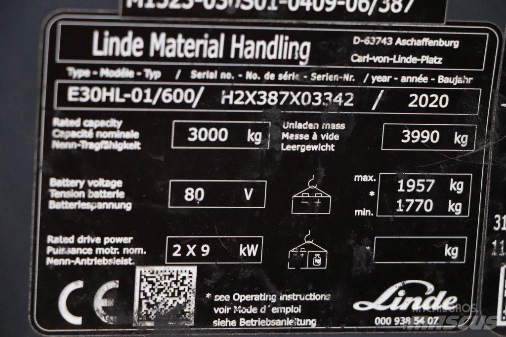 Linde E30HL-01/600 Elektrostapler