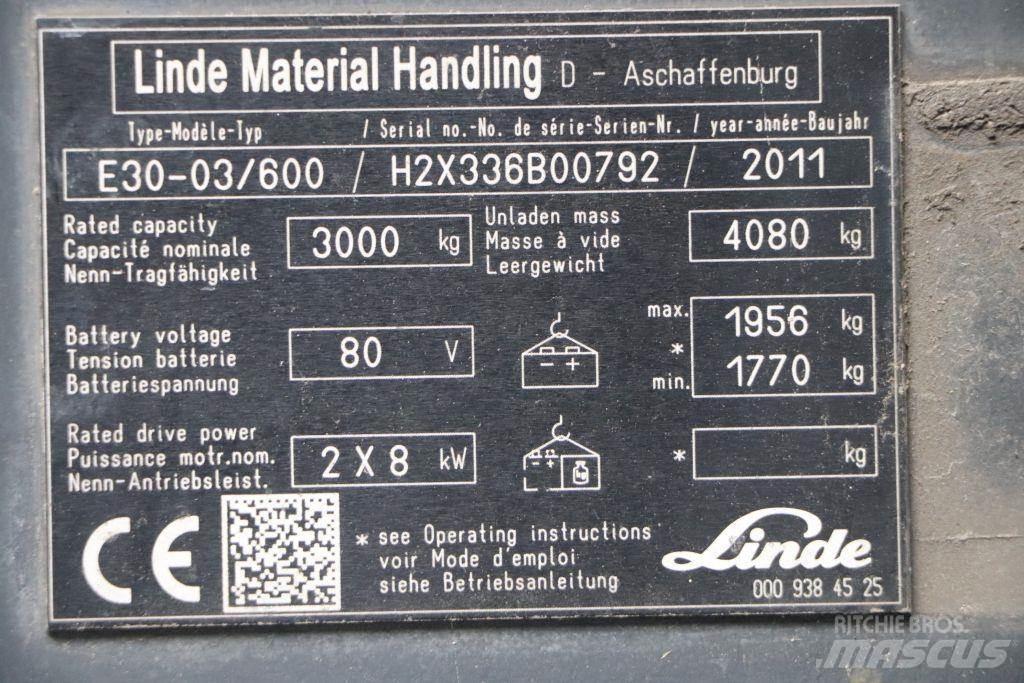 Linde E30S-03/600 Elektrostapler
