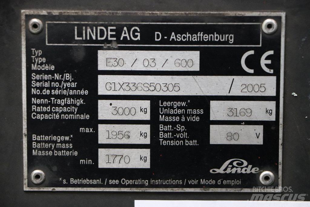 Linde E30S-03/600 Elektrostapler