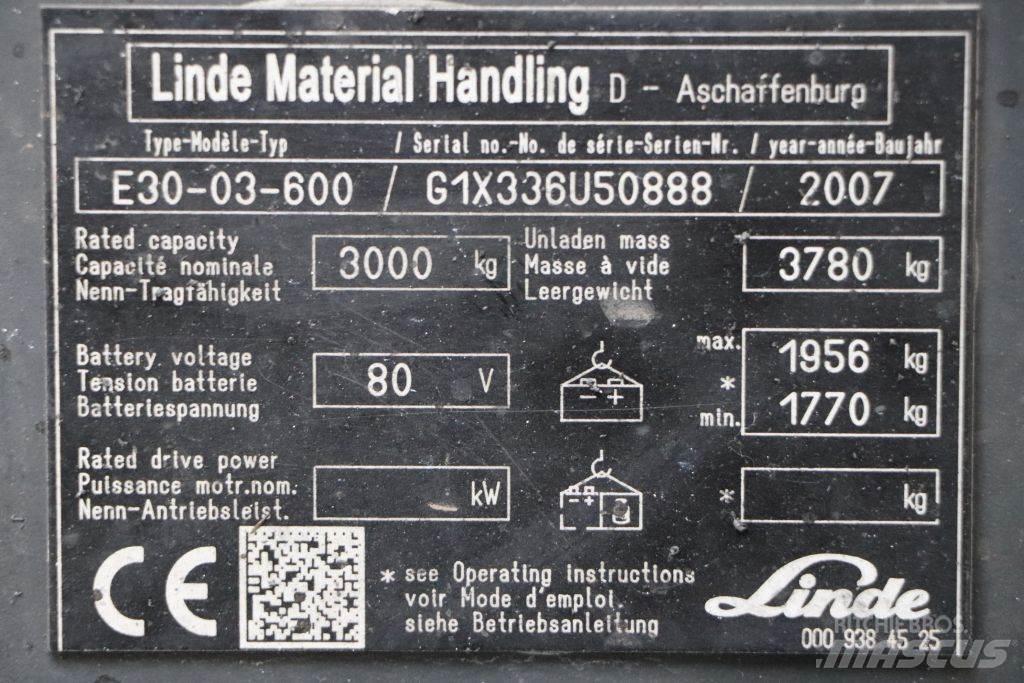 Linde E30S-03/600 Elektrostapler