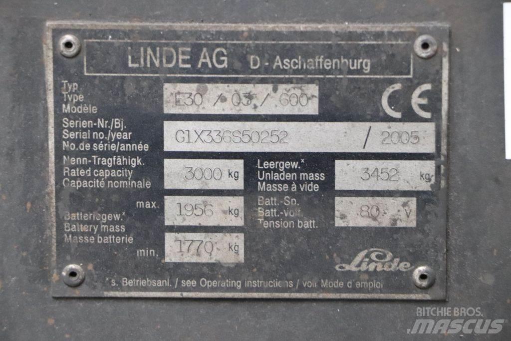 Linde E30S-03/600 Elektrostapler
