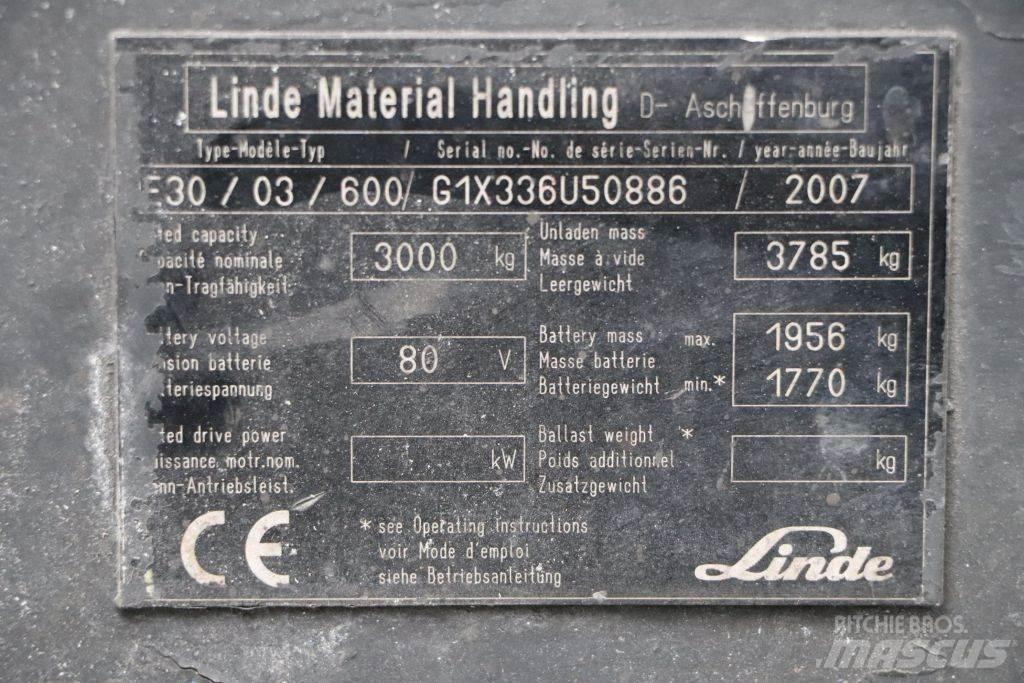 Linde E30S-03/600 Elektrostapler