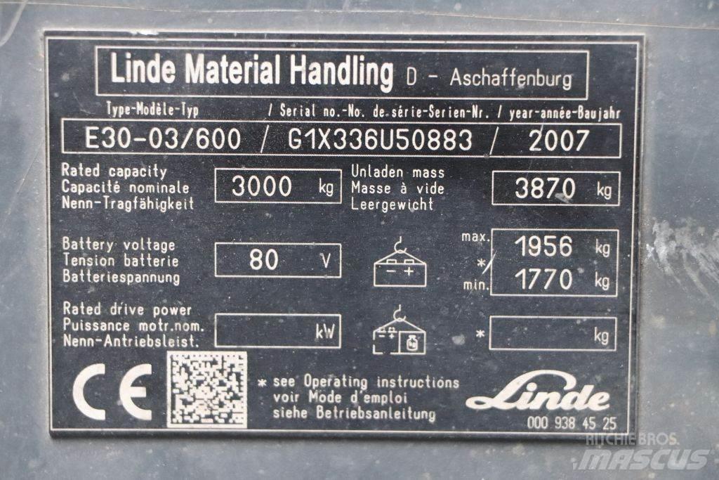 Linde E30S-03/600 Elektrostapler