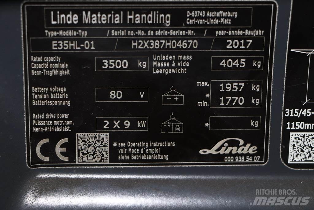 Linde E35HL-01 Elektrostapler