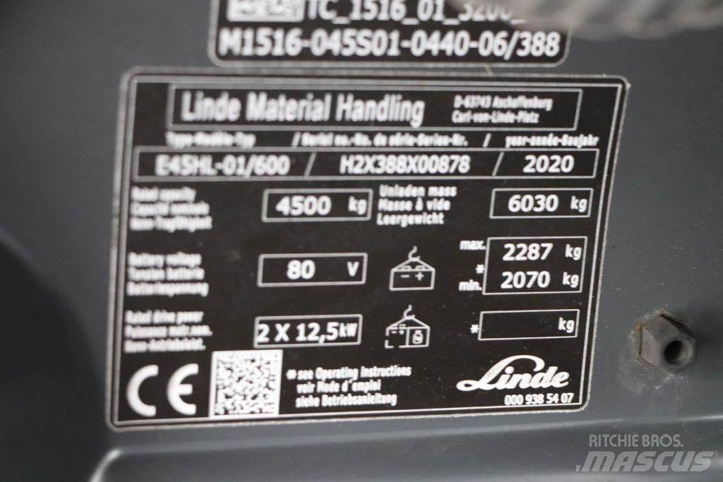 Linde E45HL-01/600 Elektrostapler
