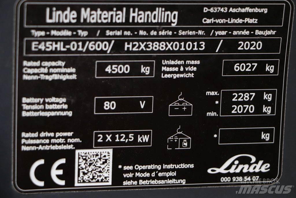 Linde E45HL-01/600 Elektrostapler
