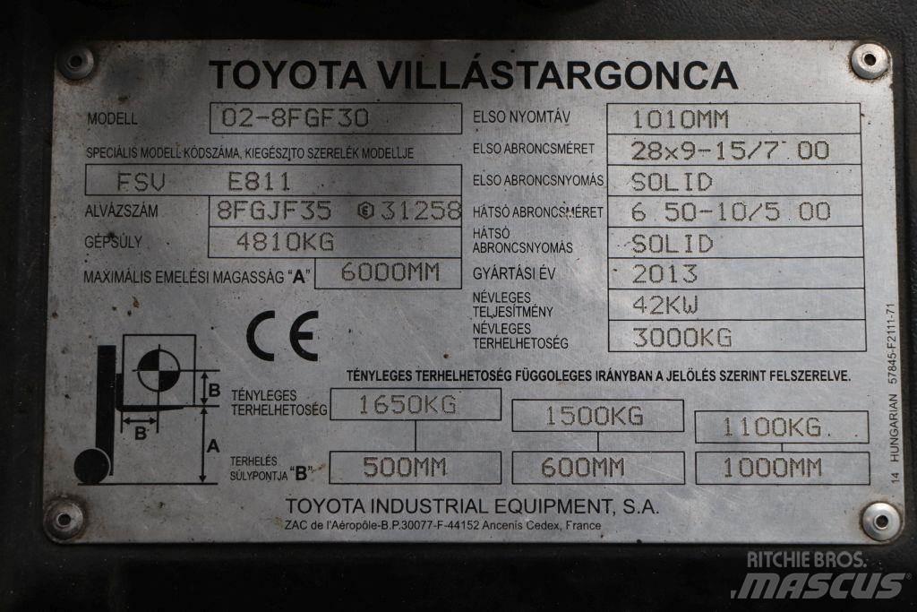 Toyota 02-8FGF30 Gasstapler