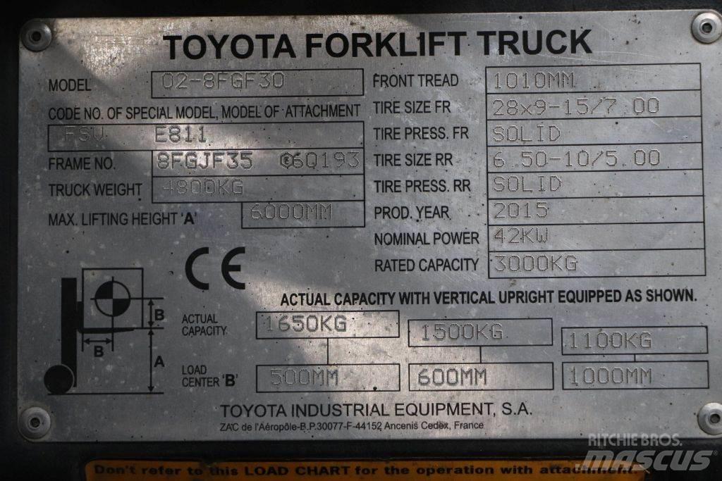 Toyota 02-8FGF30 Gasstapler
