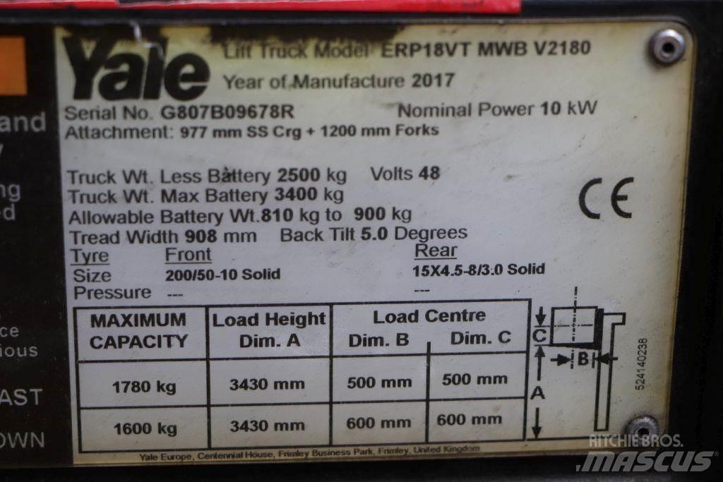 Yale ERP18VT Elektrostapler