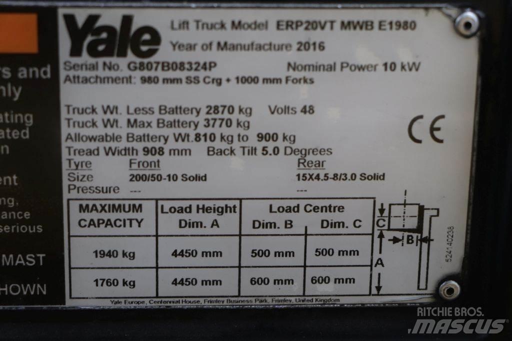 Yale ERP20VT Elektrostapler