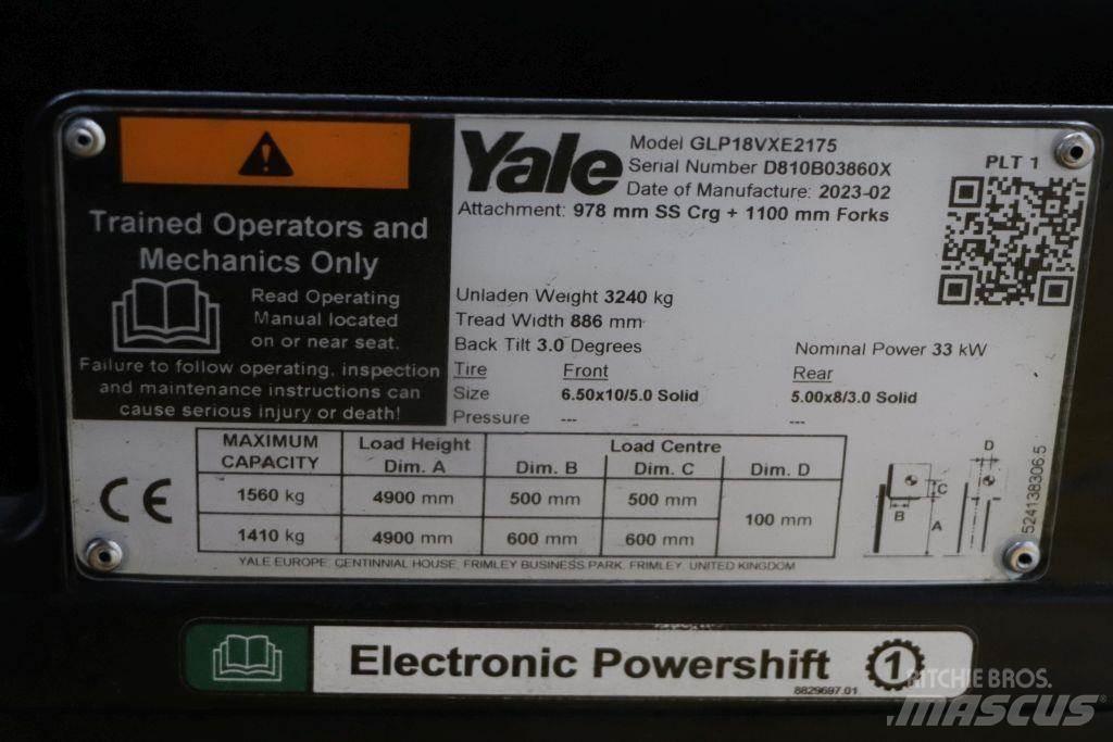 Yale GLP18VX Gasstapler