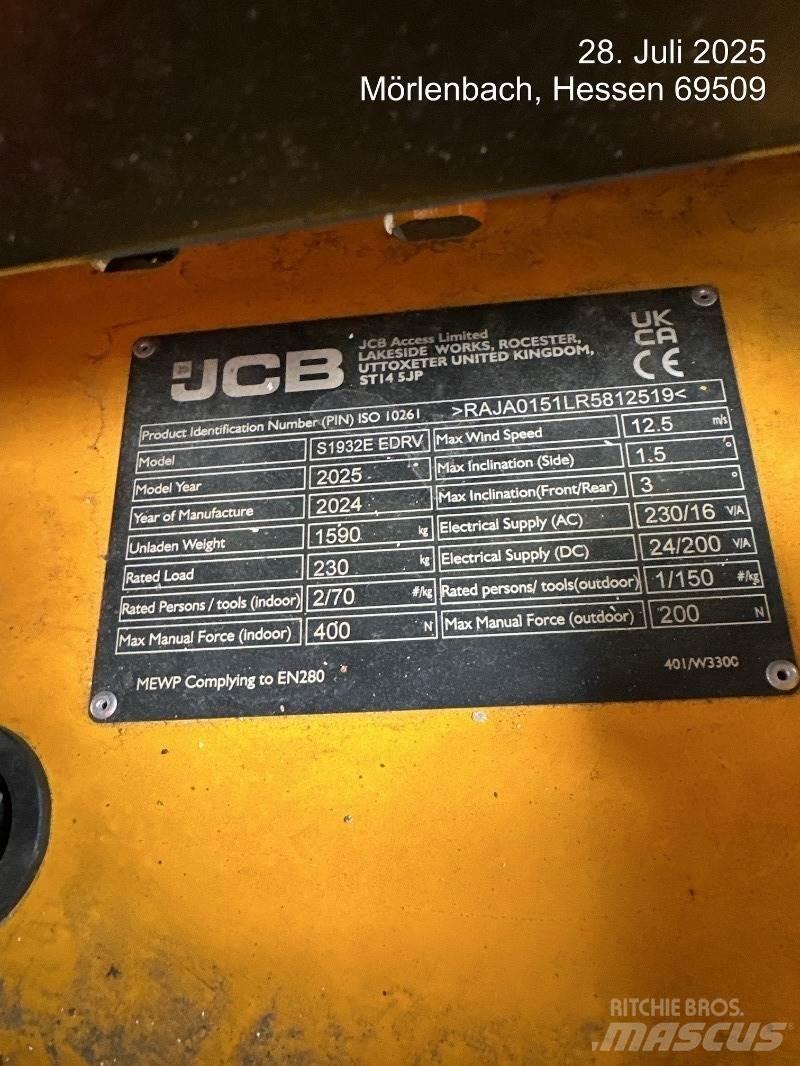 JCB S1932E Scheren-Arbeitsbühnen